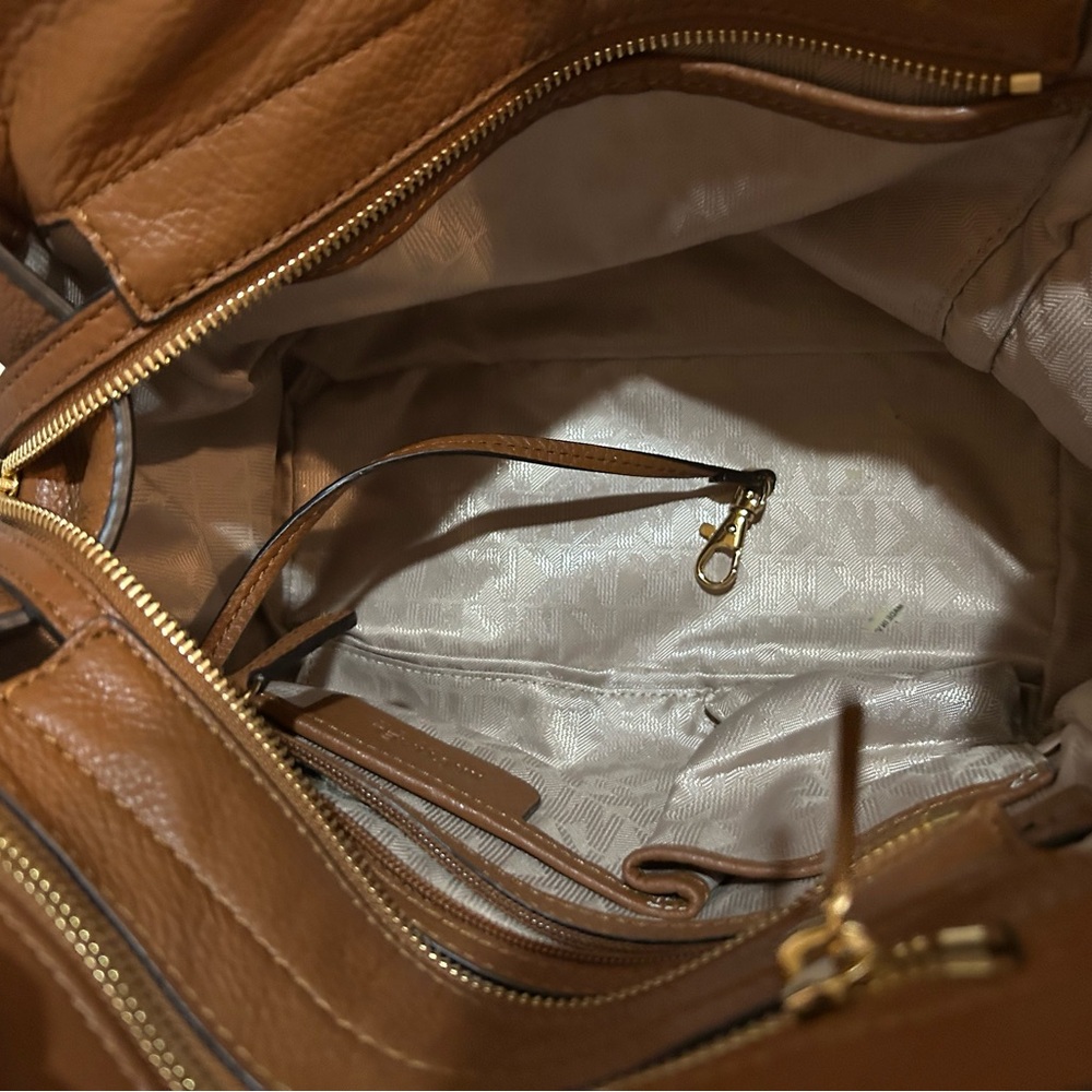 Michael Kors Tan Leather Tote Bag - Picture 8 of 11